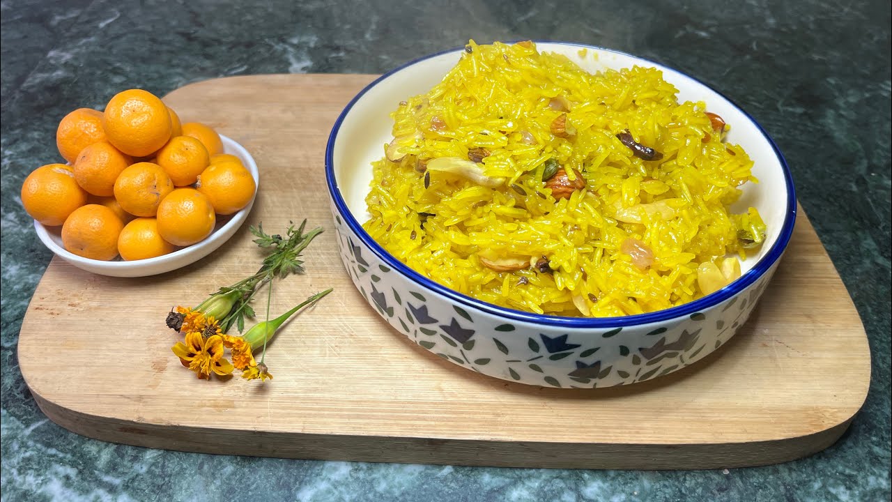 MEETHE KESRI CHAWAL RECIPE | #basantpanchami | #shorts | #shortsfeed | #youtubeshorts | #food 