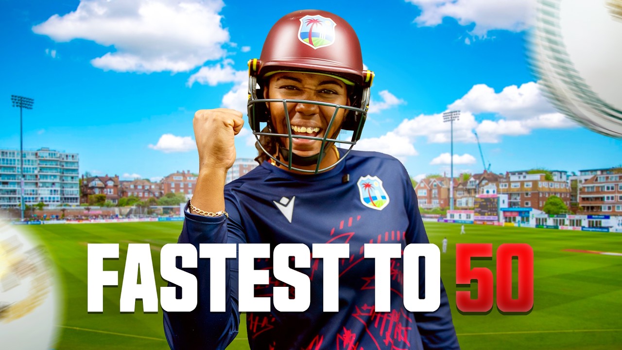 HAYLEY MATTHEWS vs CLUB CRICKETER: Fastest to 50 with a WINDIES LEGEND!
