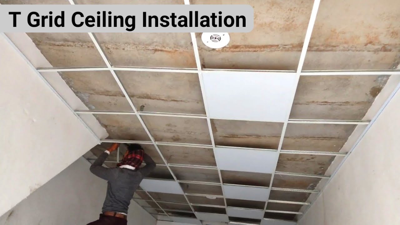 PVC Gypsum T Grid Ceiling installation || Grid T सीलिंग करने का सबसे आसान तरीका || Grid T Ceiling