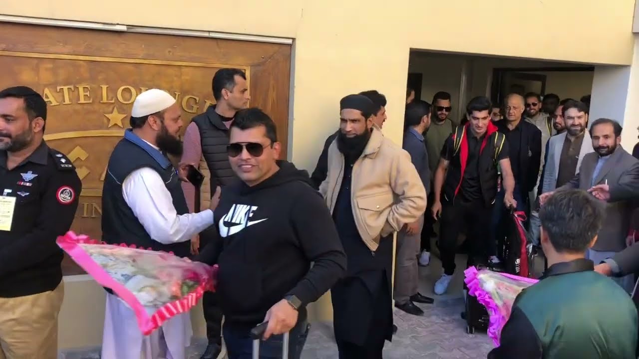 Players reach Quetta for exhibition match. Babar Azam, Shahid Afridi etc