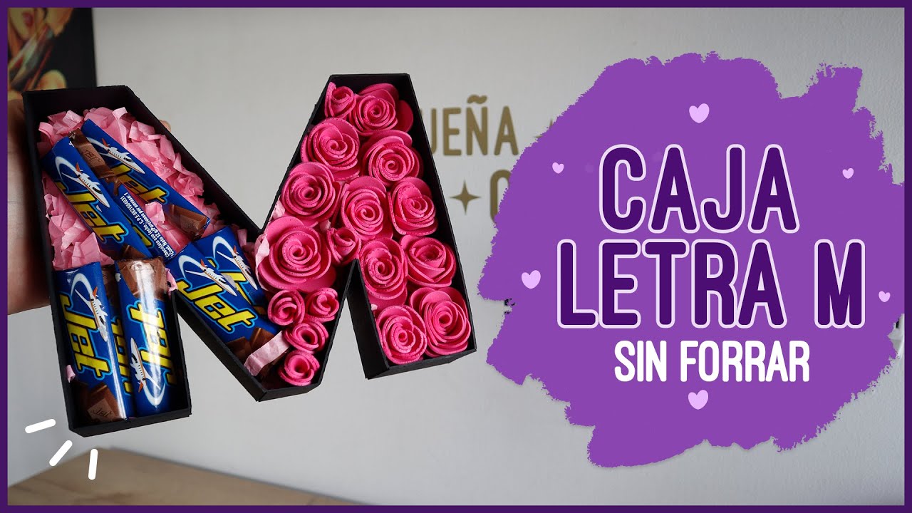 CAJA LETRA M - CAJA EN CART&Oacute;N - Soy Maria Zapata