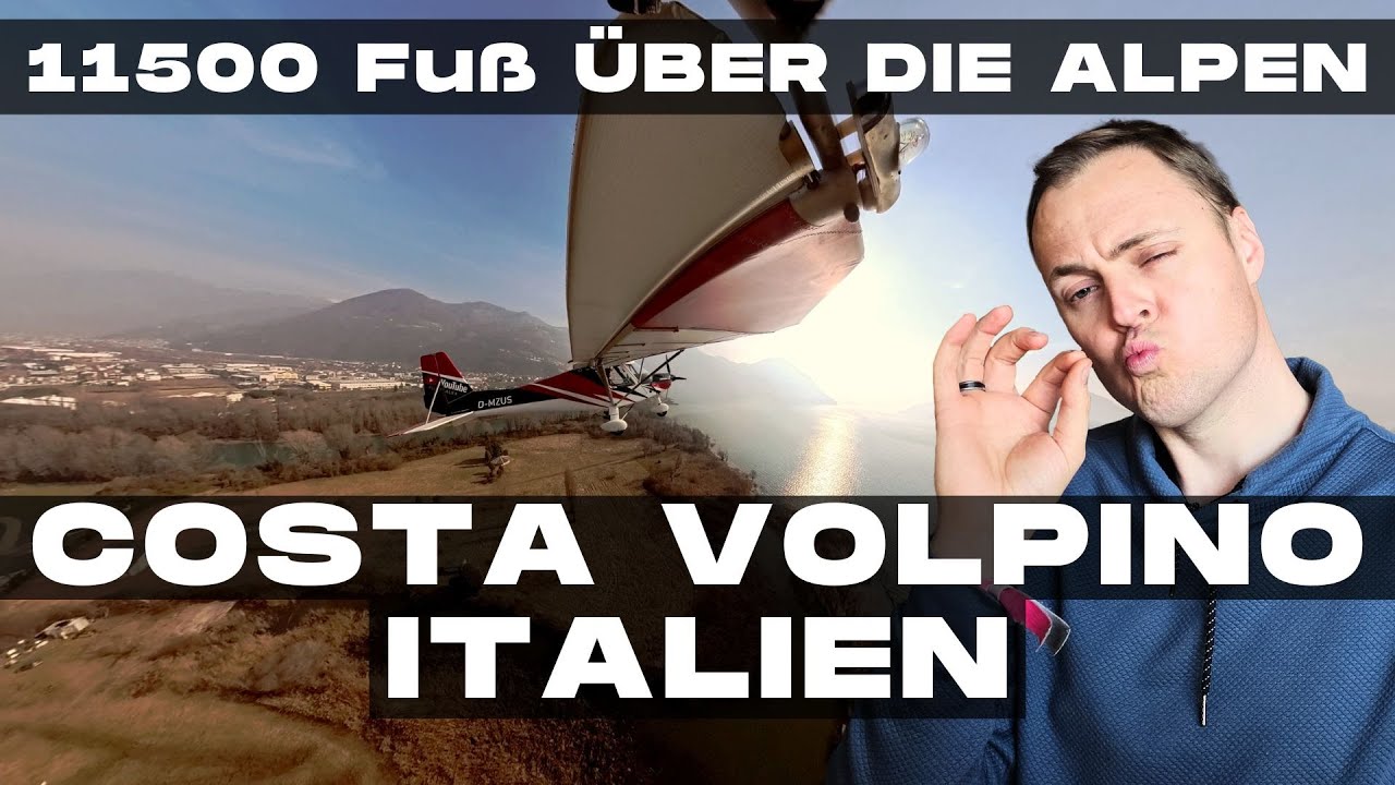 Ultraleichtflugzeug nach Costa Volpino Tagestrip über die Alpen mit der C42