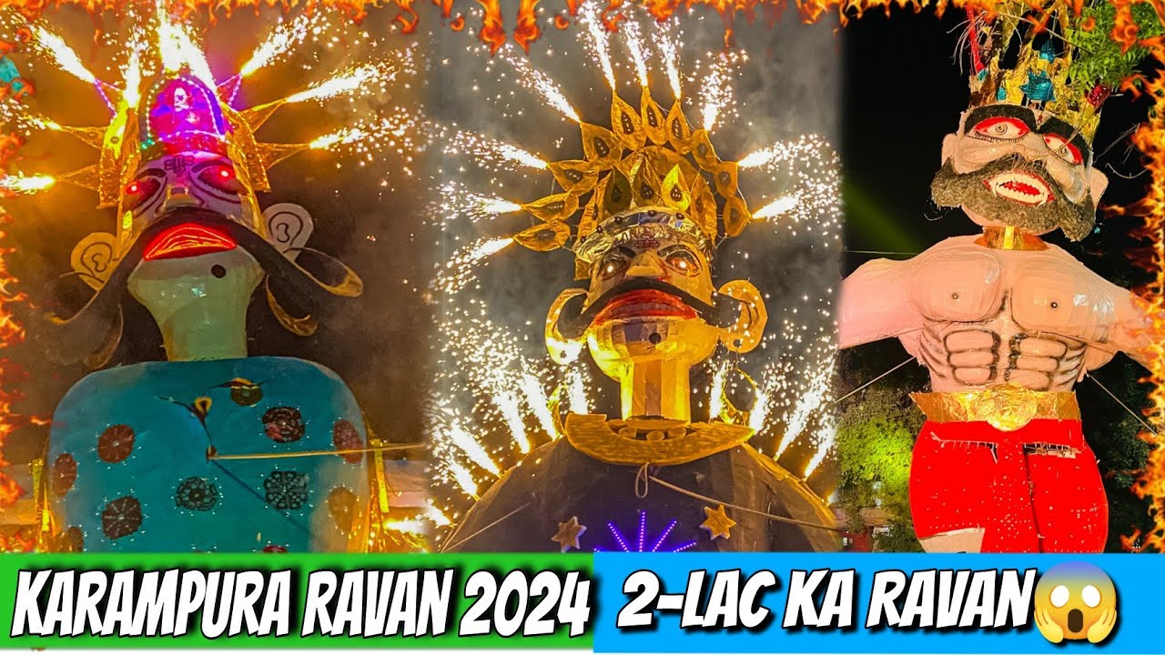 Karampura Ravan 2024🔥| subhash nagar ravan | #dusshera2024 #jatinvlogs #karampura