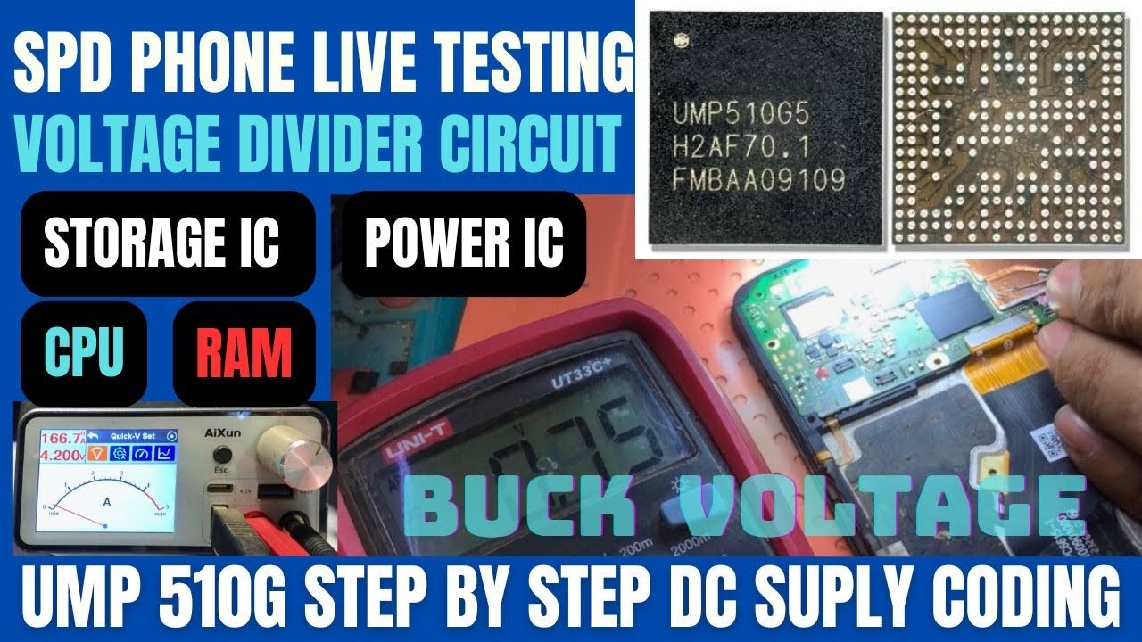 SPD-UNISOC CPU DC SUPPLY READING STEP BY STEP||UMP510G DIVIDER CIRCUIT VOLTAGE |unisoc buck voltage