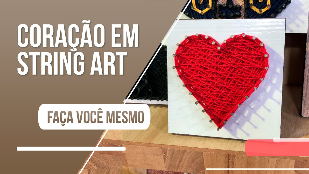 Linhas e pregos: aprenda como fazer um decorativo cora&ccedil;&atilde;o em string art!