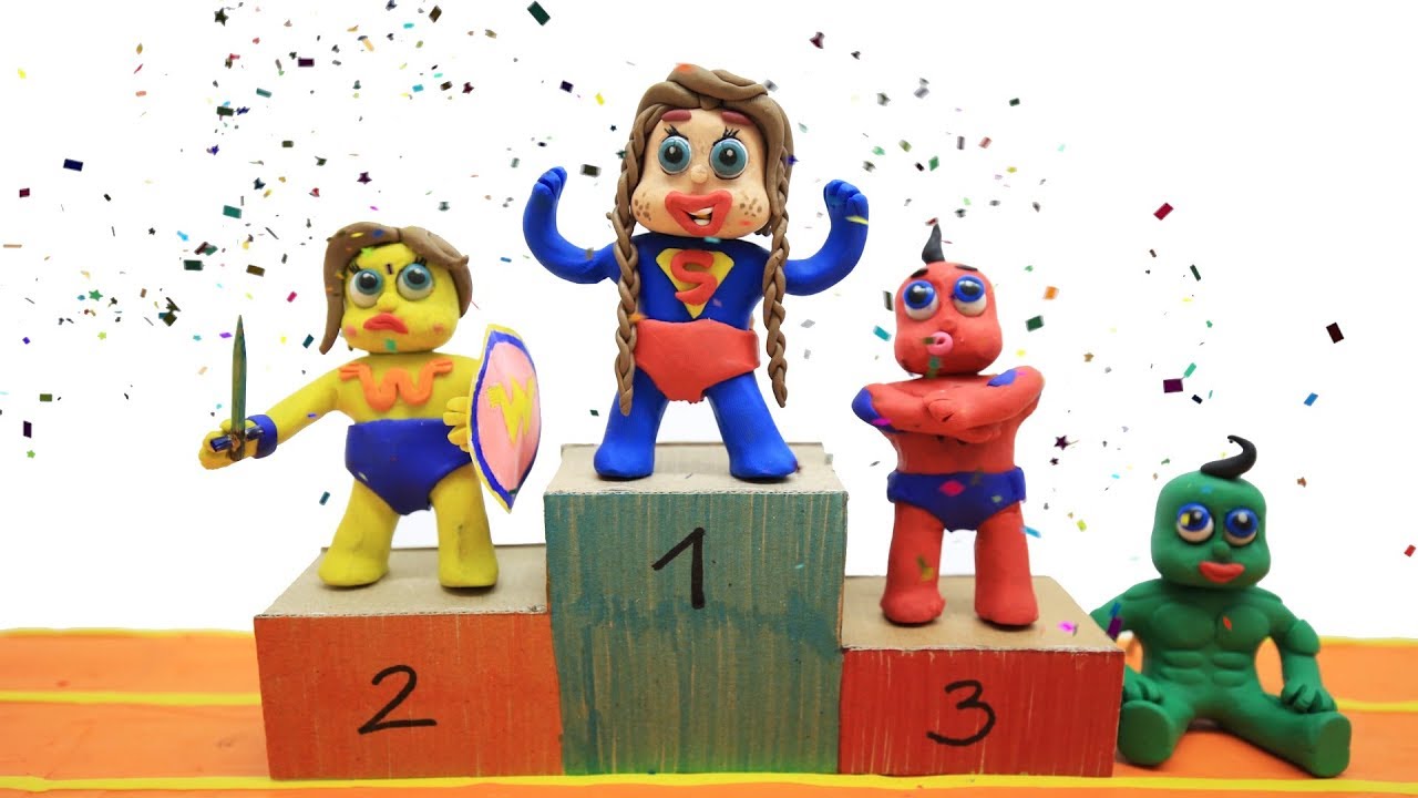 Green Baby - Episode 178 - Superhero Playtime - Stop Motion Cartoon For Kids