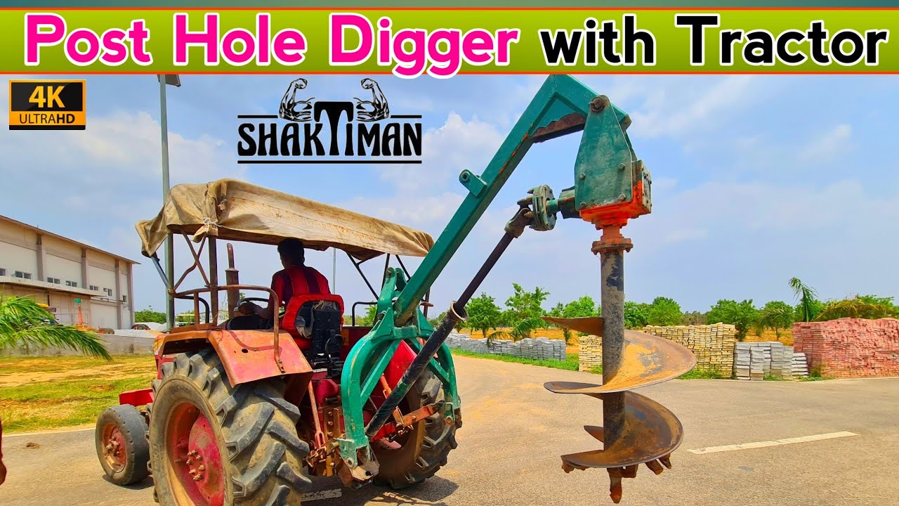 Tractor mounted Earth Auger | Shaktiman Post Hole Digger for agriculturul plantation work
