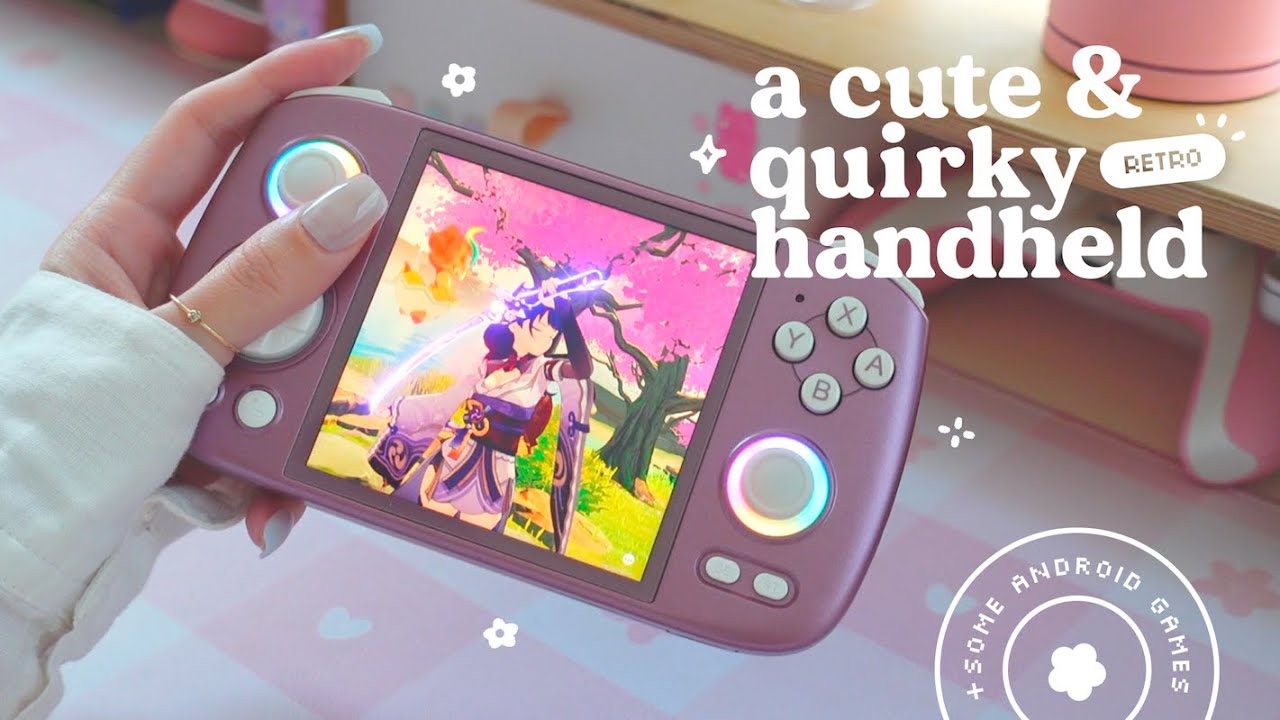 💜 retro + mobile gaming on a cute and quirky handheld | feat. anbernic rg cube ✭