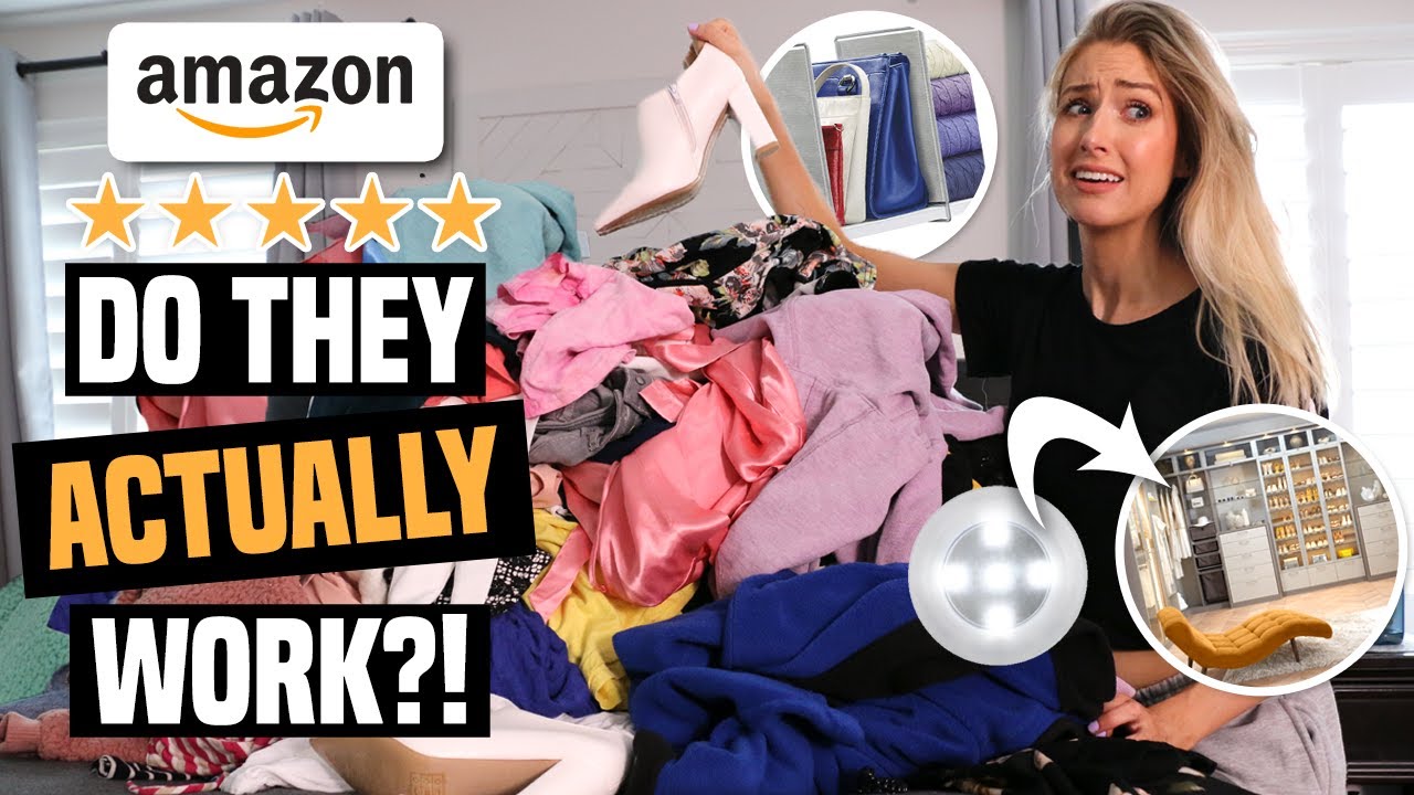 Testing 5 TOP RATED AMAZON Products for ORGANIZING MY CLOSET
