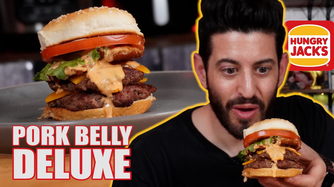 The Hungry JOSH Burger (Pork Belly Deluxe)