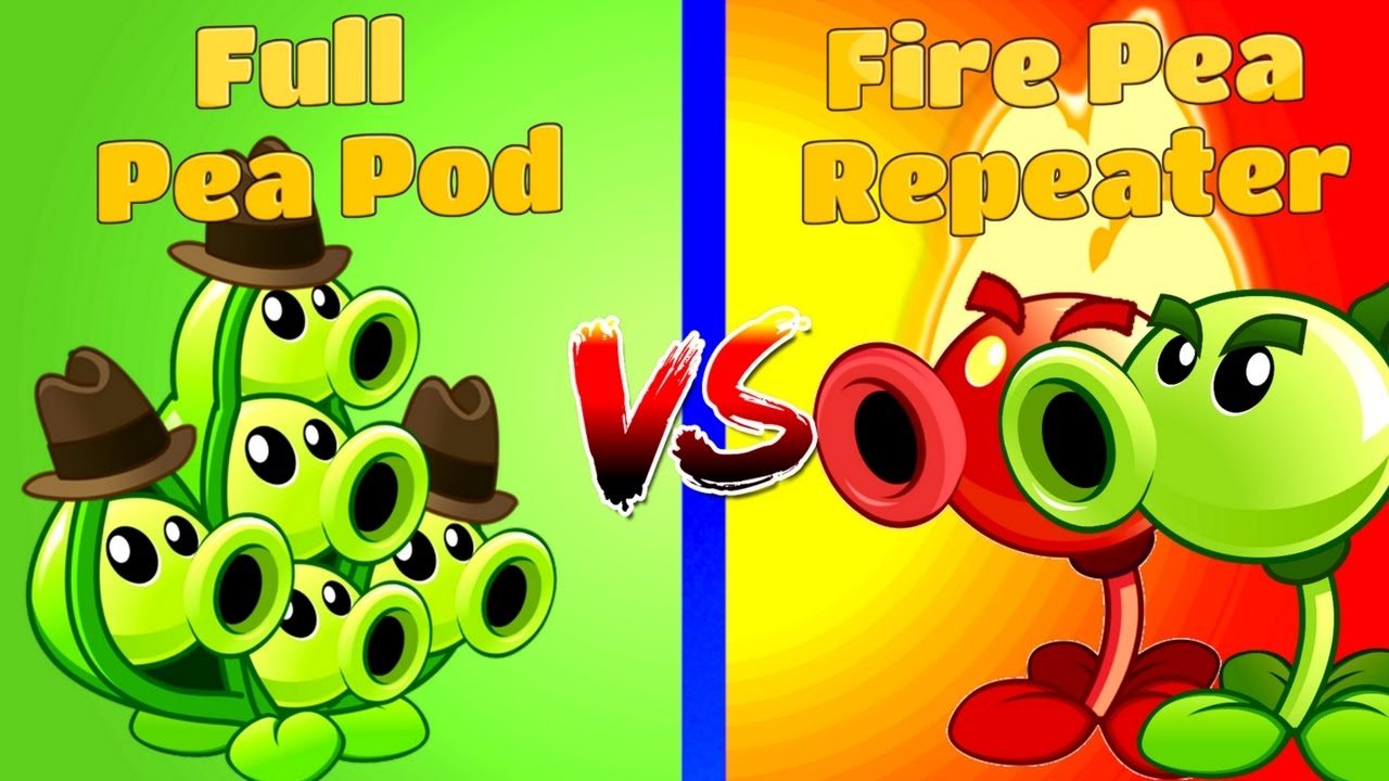 Plants vs Zombies 2 Mod Pea Pod vs Repeater and Fire Peashooter Primal PVZ 2 Hack