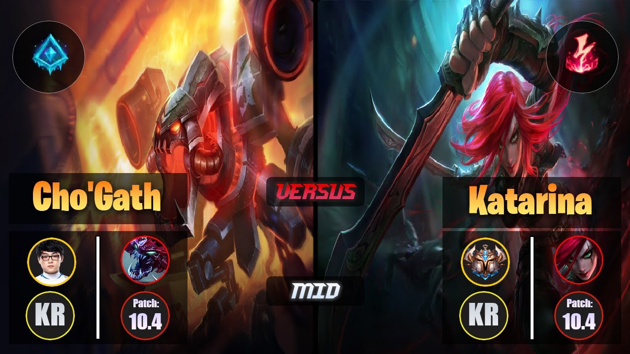 ShowMaker CHO'GATH (Mid) [Glacial Augment] VS KATARINA - Challenger KR Patch 10.4