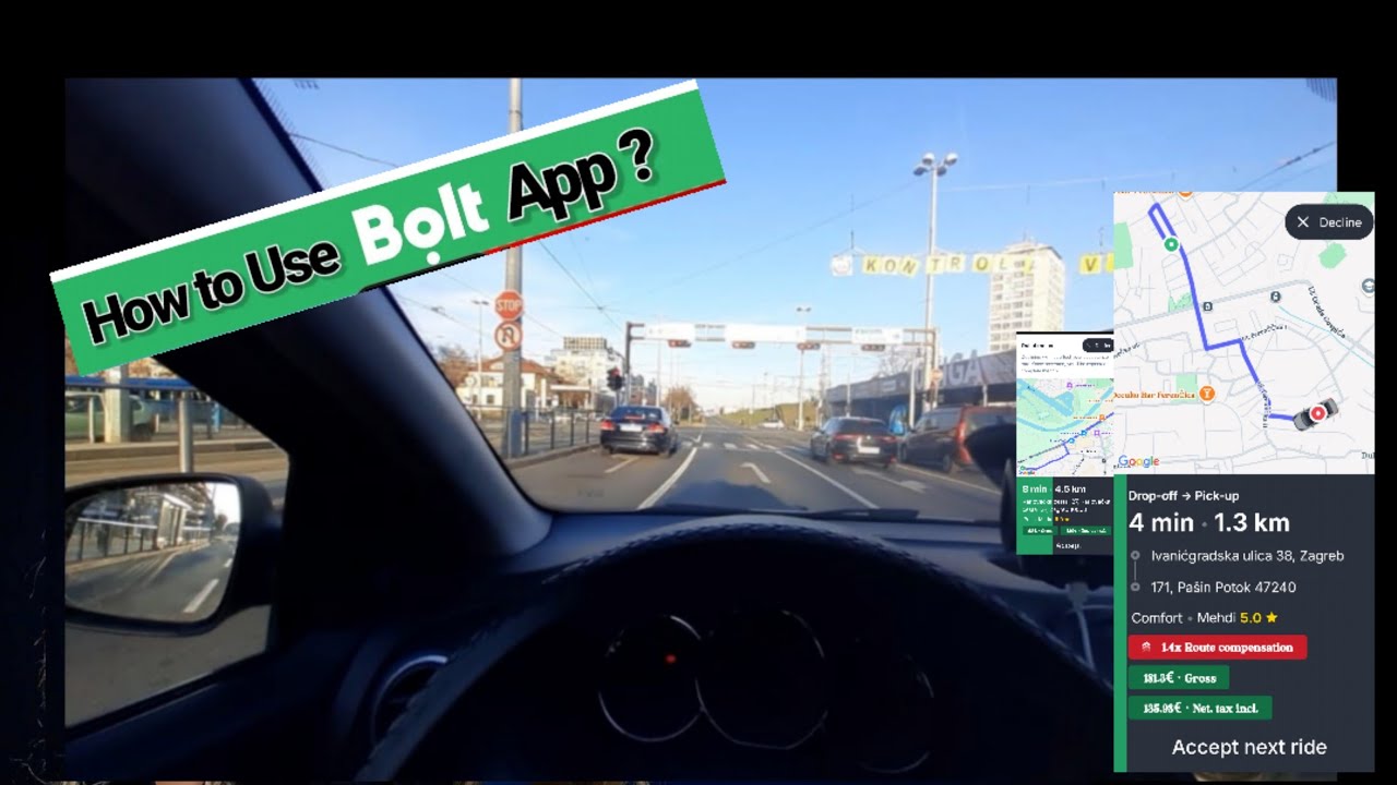 Taxi driver job in Croatia/🇪🇺🇭🇷driving Bolt/Bolt in Croatia/how to accept ride in bolt app#