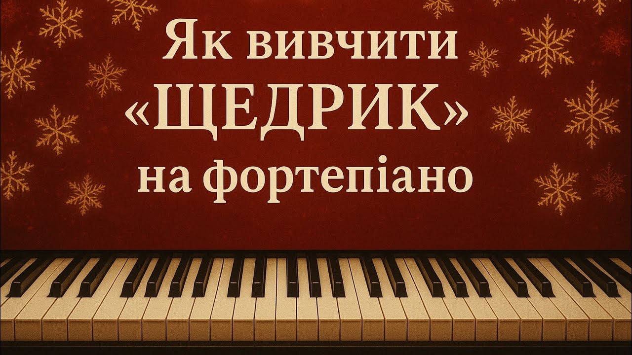 Як вивчити «Щедрик» на фортепіано 🎹||Проста версія для початківців 🎶