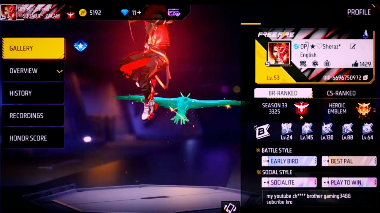 Pakistan Garena Free fire 3d Profile xml InShot 20230507 235531553