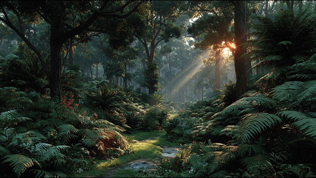 Golden Rays Over Emerald Underleaf Sanctuary | Medieval Fantasy Music & Animated Ambience