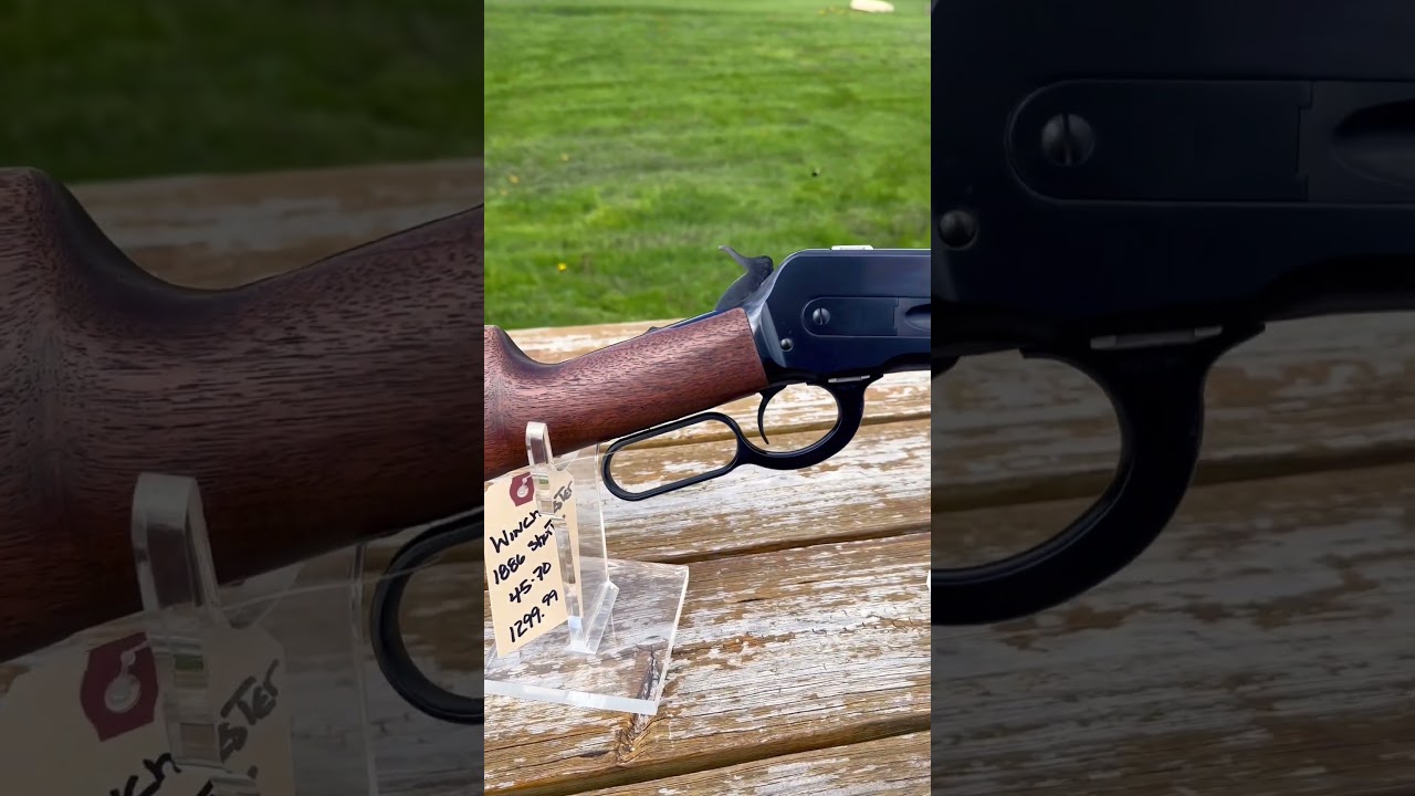 WINCHESTER 1886 SHORT 45-70 GOVT 24&Prime; 8RD LEVER ACTION RIFLE | POLISHED BLUE W/ GRADE I SATIN WALNUT