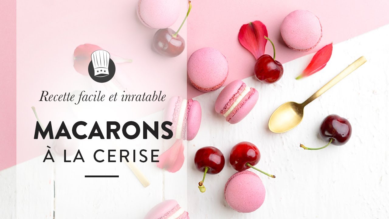 RECETTE de MACARONS à la cerise FACILE et INRATABLE ! 🍒