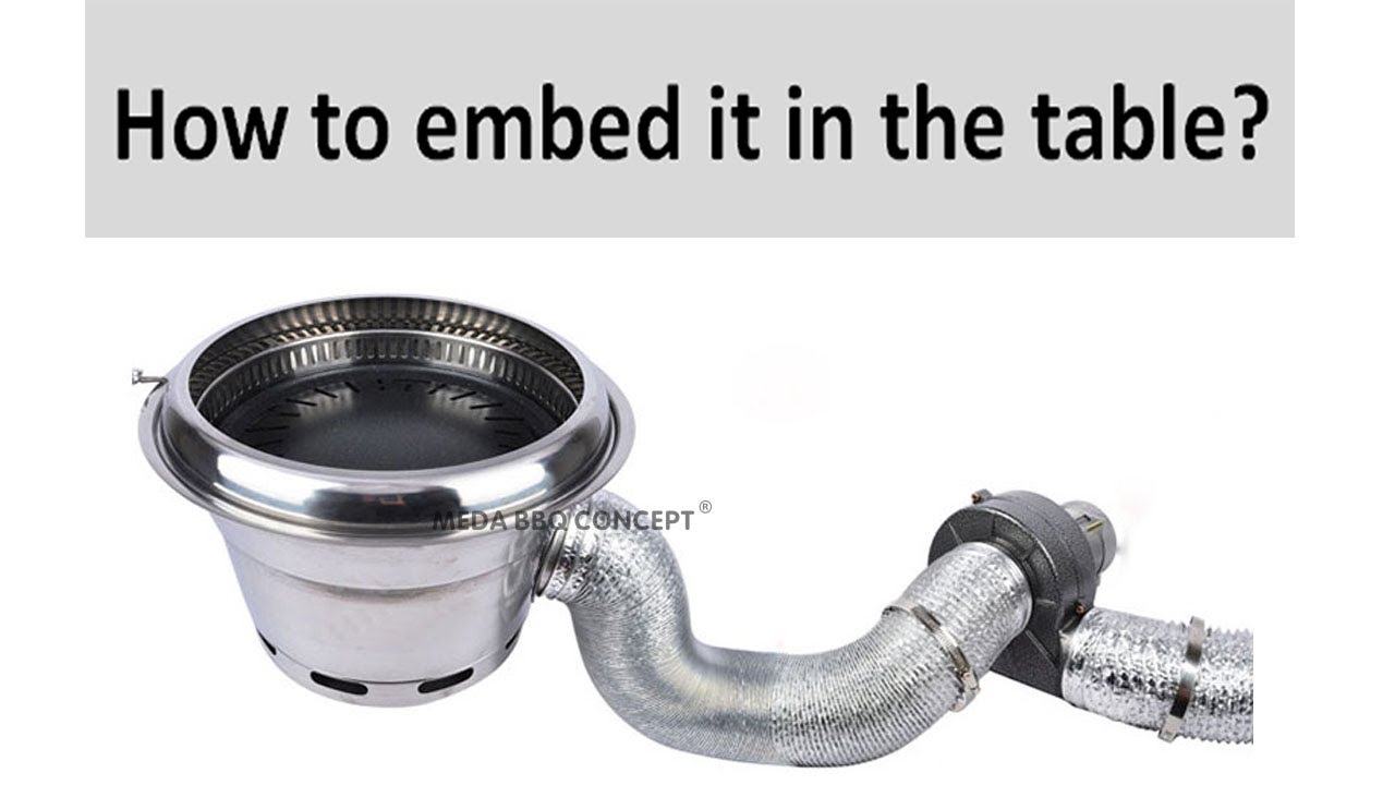 How to embed korean bbq grill in the table? – smokeless charcoal bbq grill