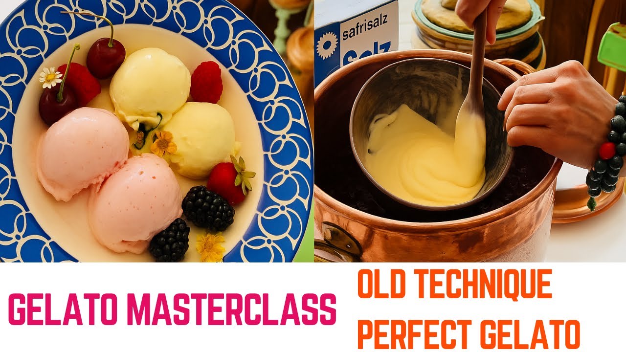 Master Italian Gelato 🍨Perfect Recipe🍦🍓🍋آموزش جلاتو  حرفه ای برای اولین بار