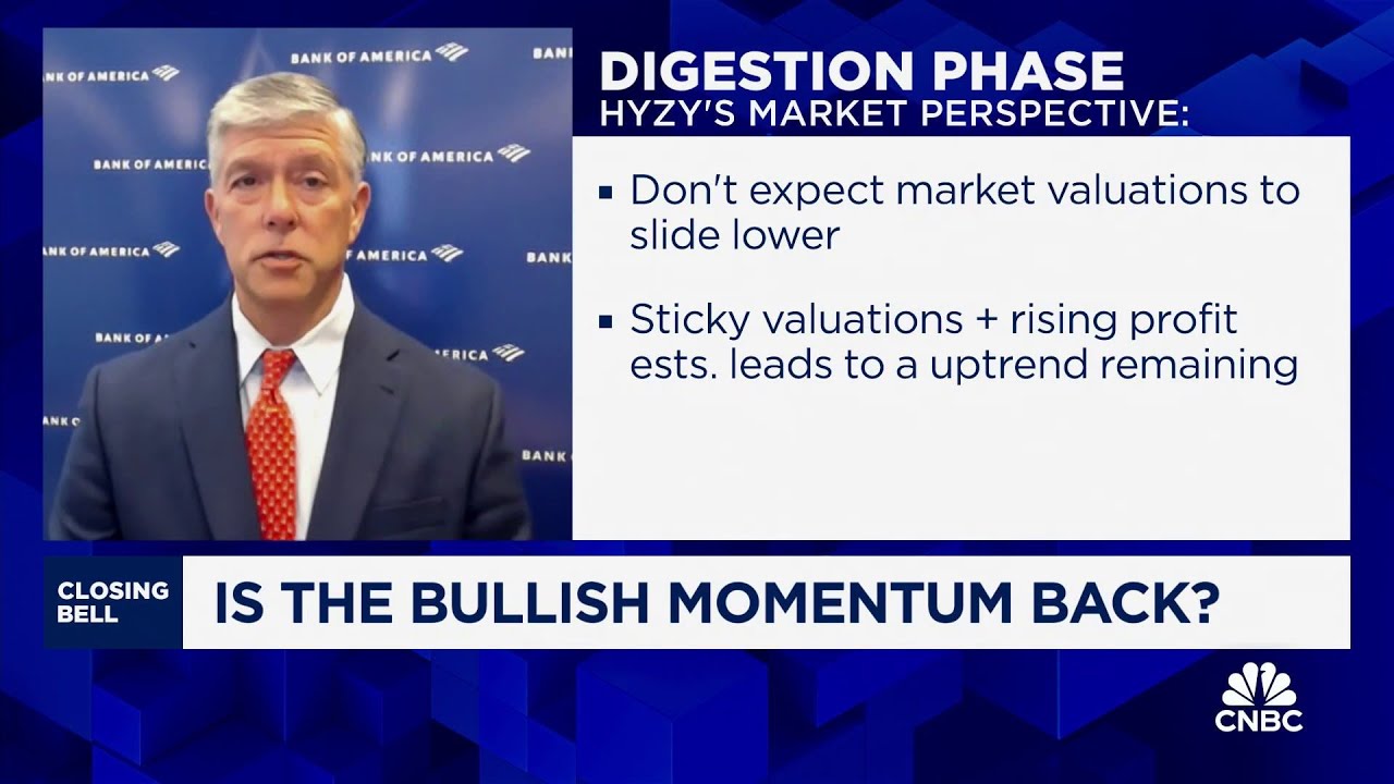 Don't expect market valuatons to slide lower: BofA&rsquo;s Chris Hyzy