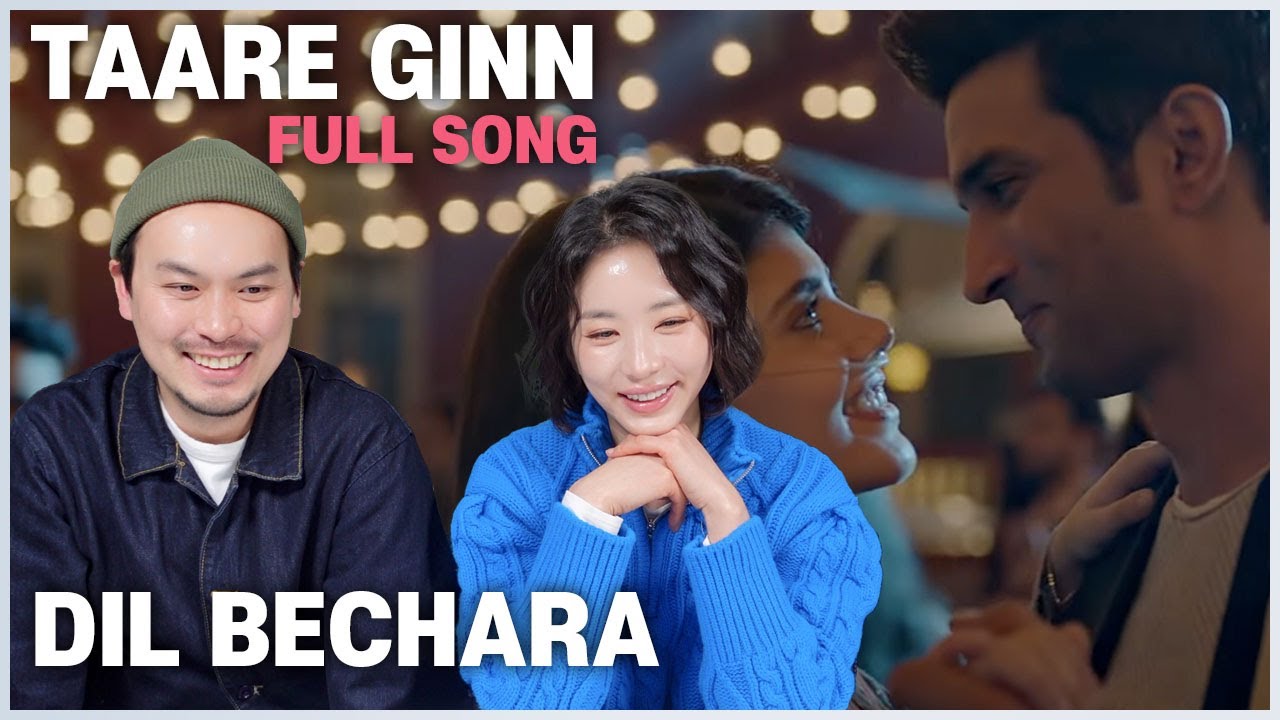 (Eng subs) Actor and Actress Reacts to Taare Ginn - Dil Bechara, Full Song | Sushant Singh Rajput