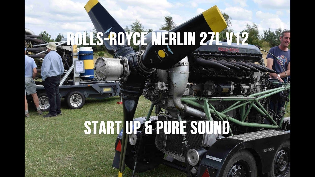 Rolls-Royce Merlin V12 Engine Start Up, Full Throttle, Pure Sound and Walkaround