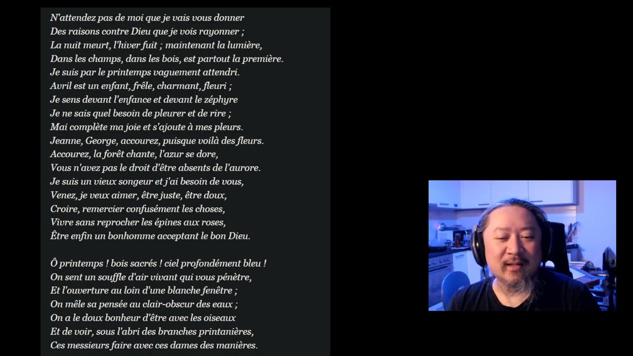 Apr&egrave;s l'Hiver, de Victor Hugo