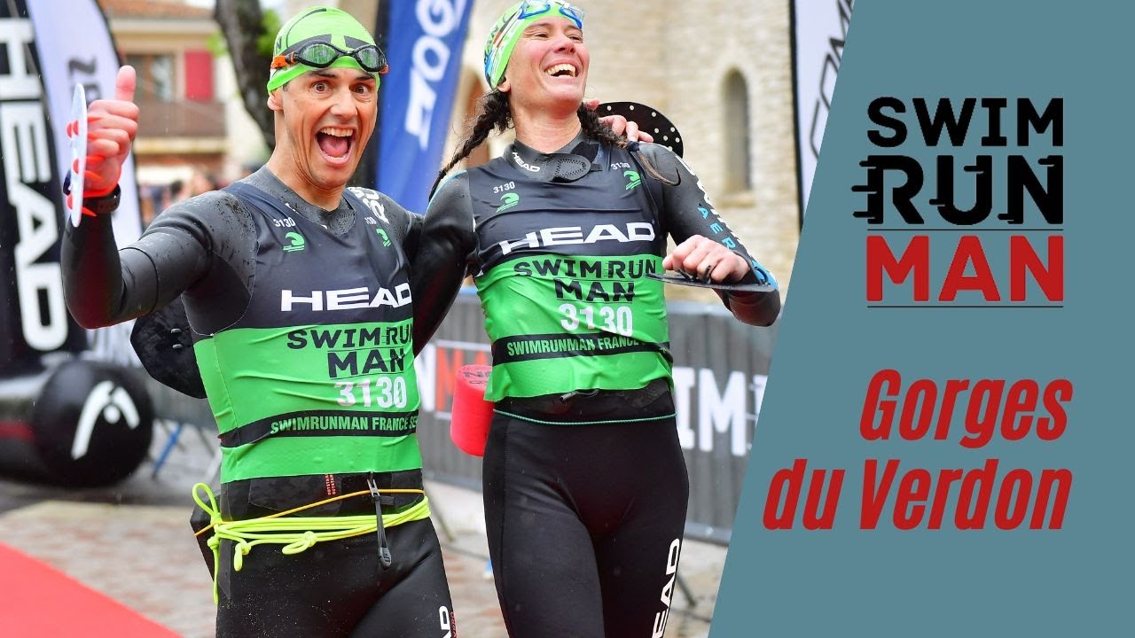 SwimRunMan des Gorges du Verdon - SwimRun du Verdon avec MySwim.fr et C&eacute;line.