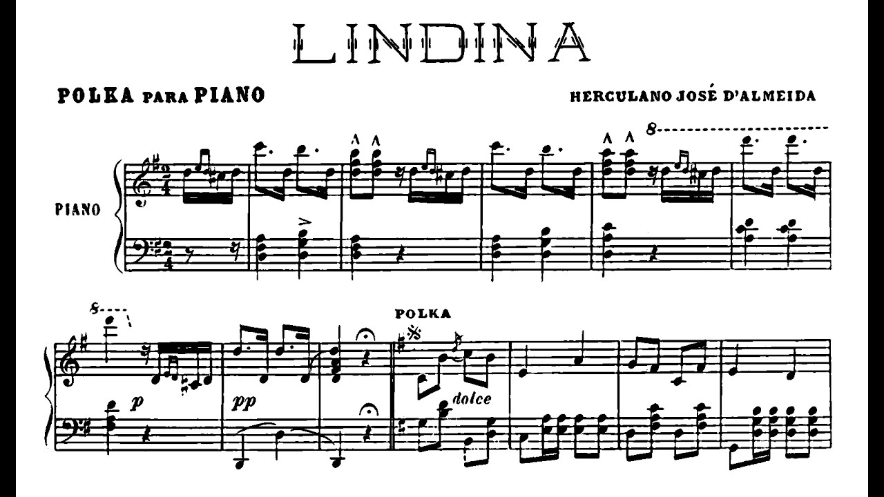Herculano José d'Almeida - Lindina (André Pédico, piano)