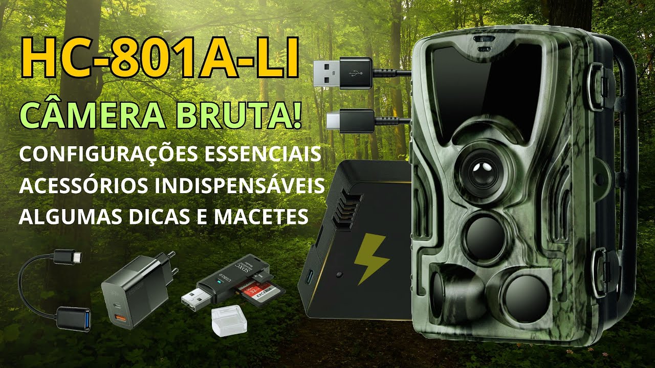 Câmera de Trilha HC-801A-LI: Apresentação, Configurações, Acessórios Essenciais, Dicas e Truques