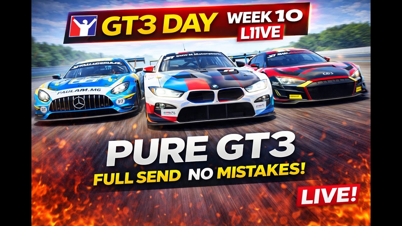 iRacing GT3 Day 🔥 Pure GT3 Battles | Week 10 LIVE