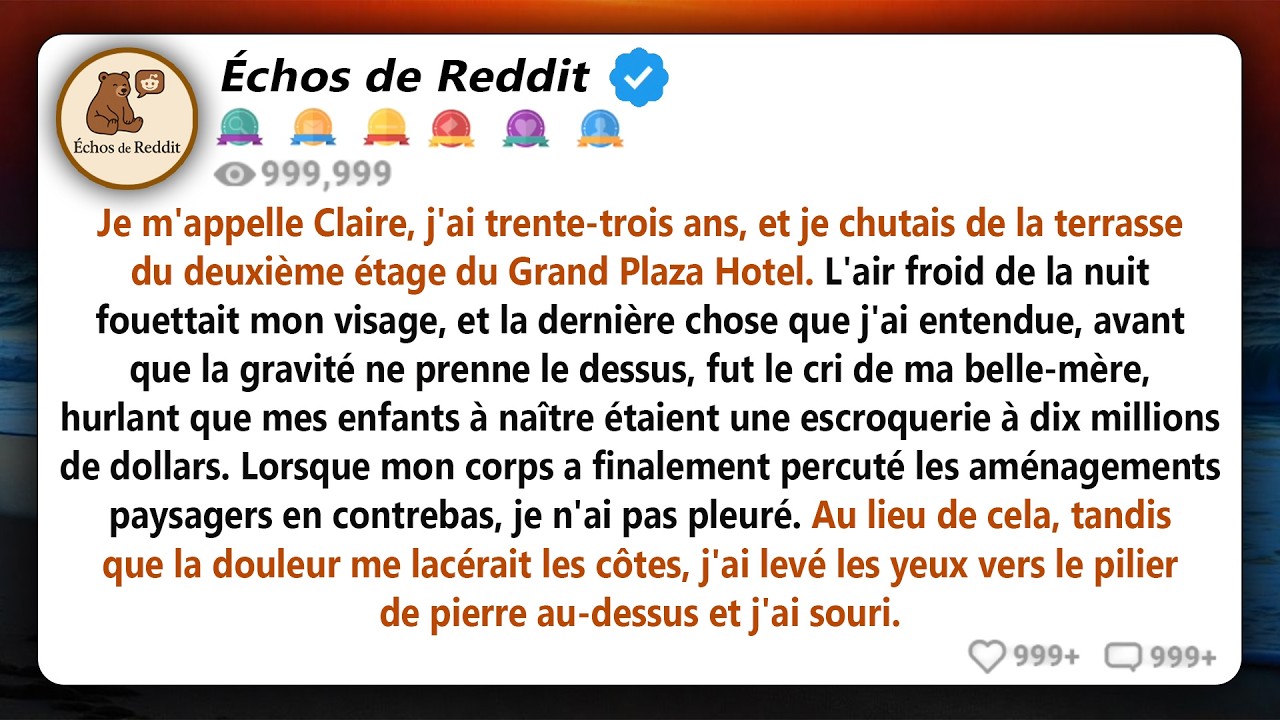 J'ai annoncé à ma belle-mère que j'étais enceinte. Elle m'a jetée de la terrasse, puis j'ai souri...