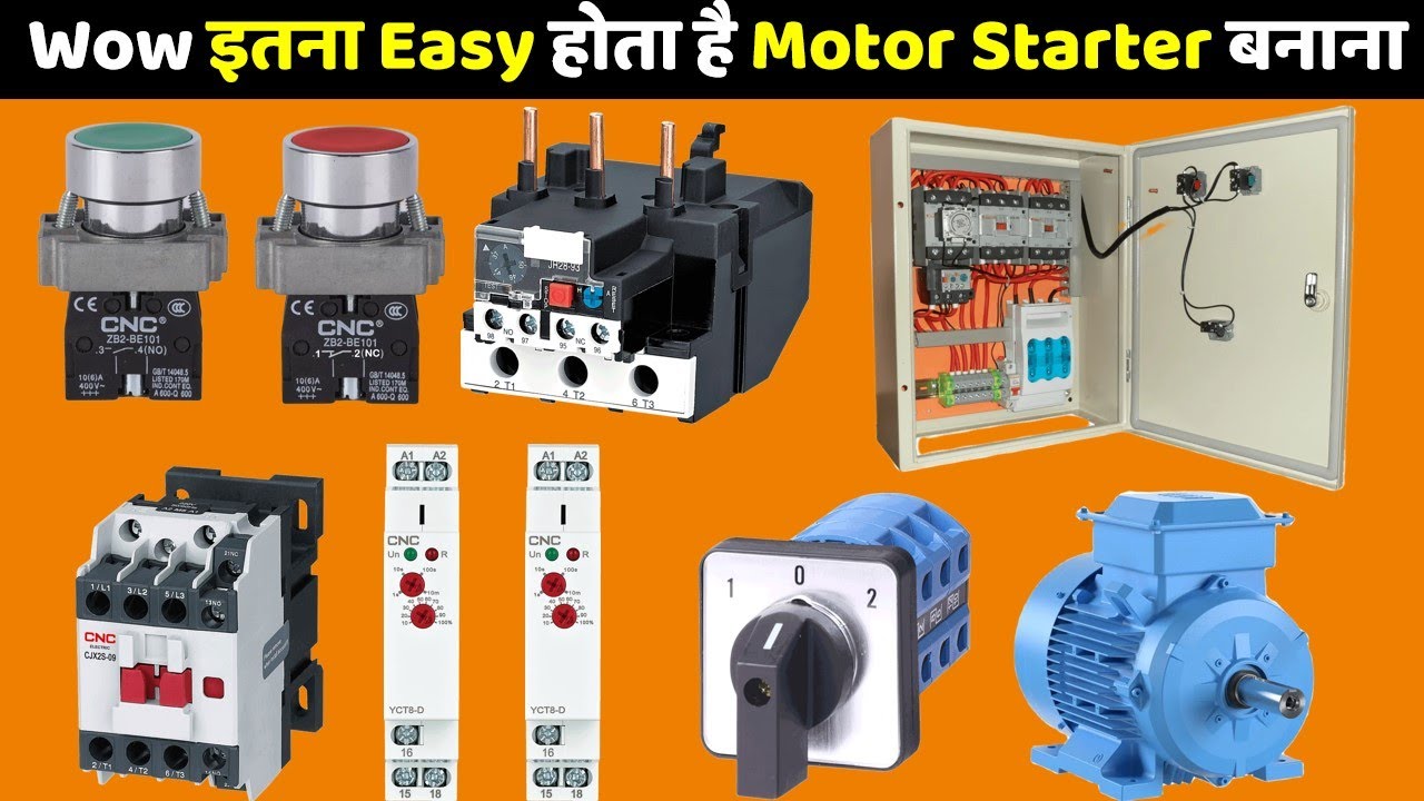 How to Control One Motor by Using 2 Timer | Motor Starter Wiring Diagram 