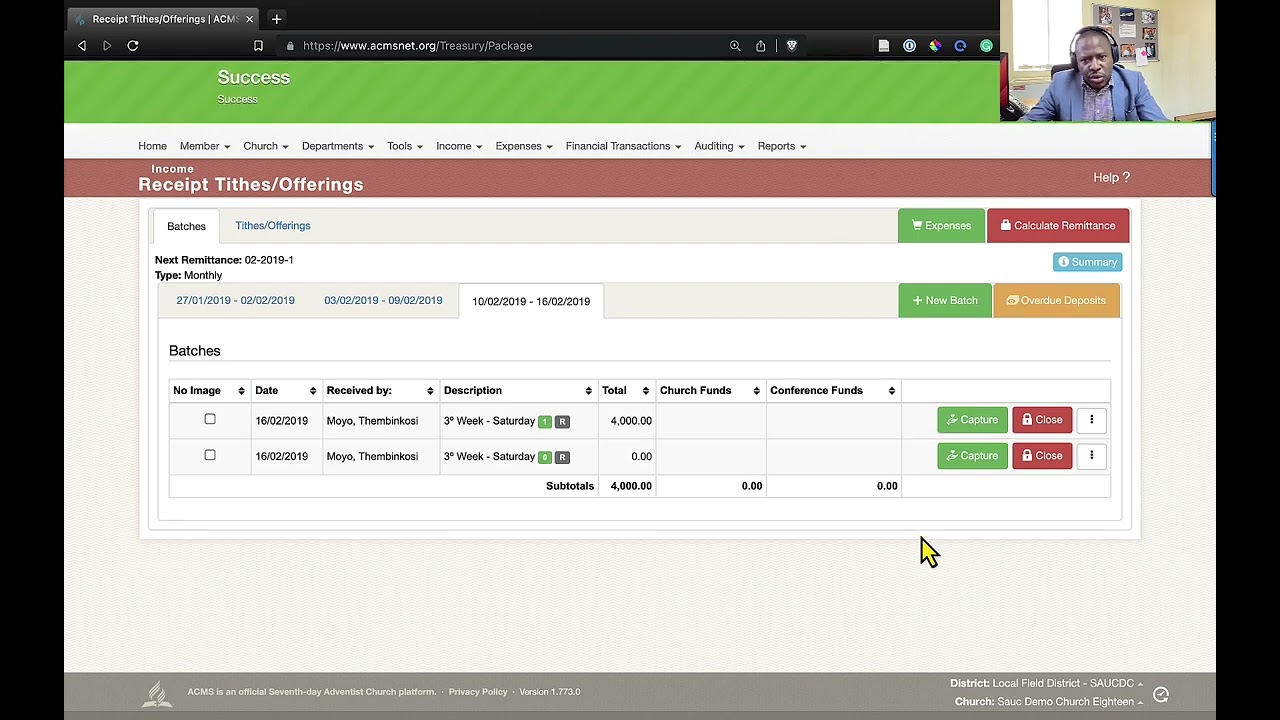 New Receipting Process