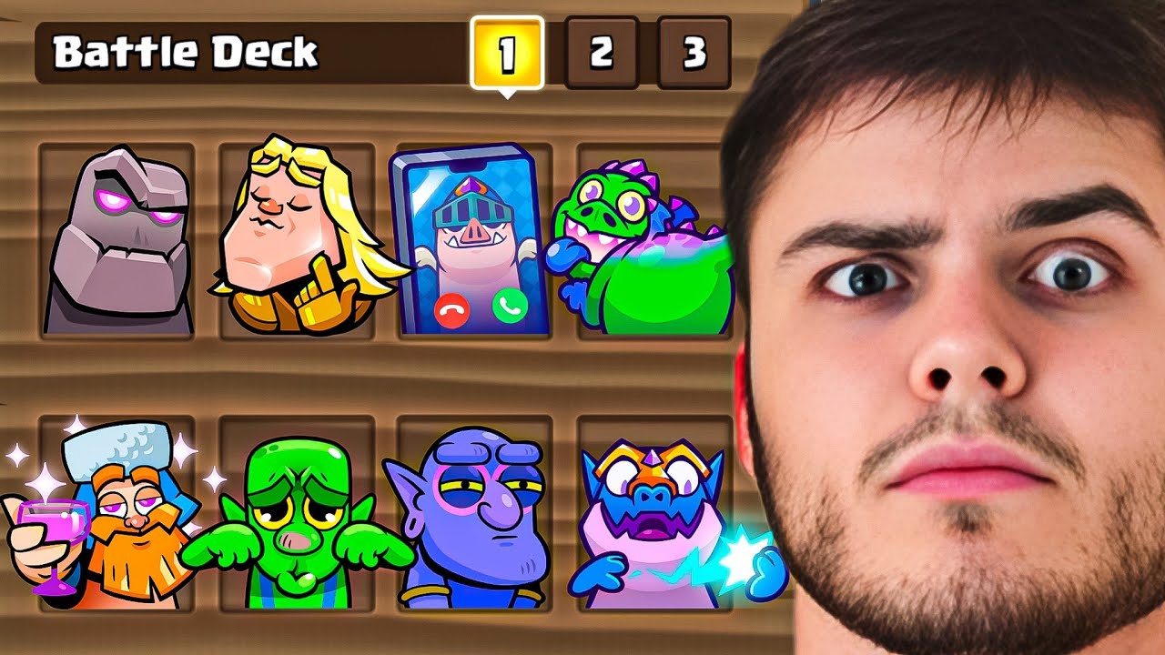 Clash Royale... But EMOTES Decide My Deck