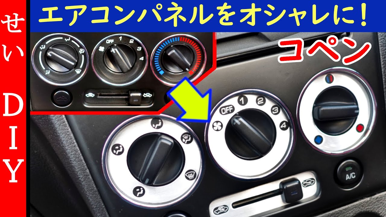 コペンのエアコンパネルをレトロモダンにドレスアップ！