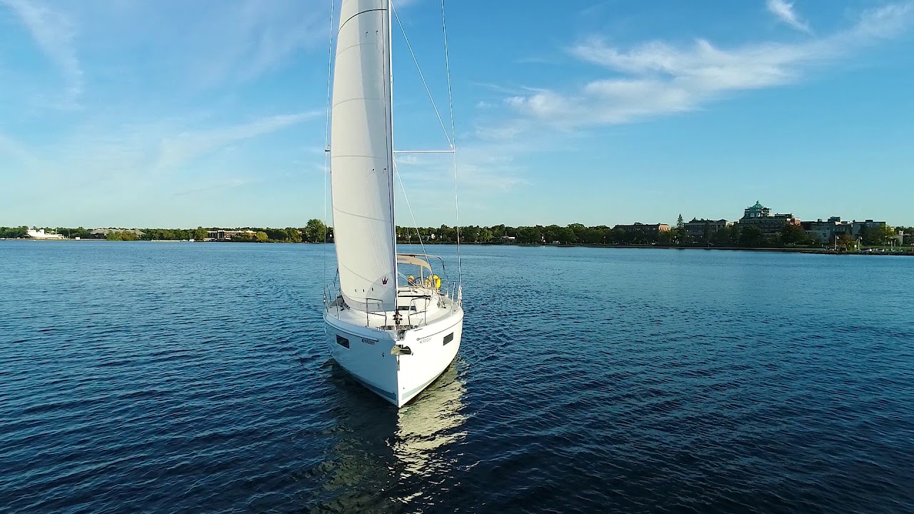 Sailing downtown Traverse City