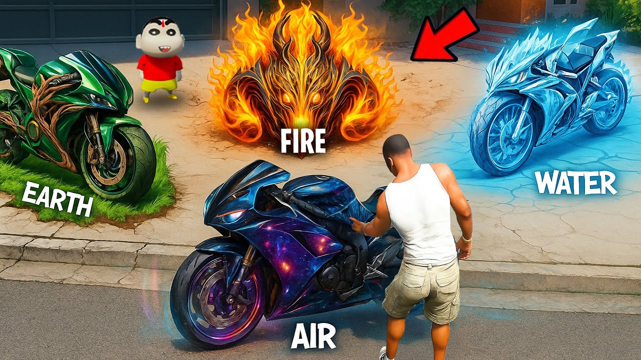 GTA V : Franklin & Shinchan Collecting RARE ELEMENTAL BIKES In GTA 5 Telugu | #gta5