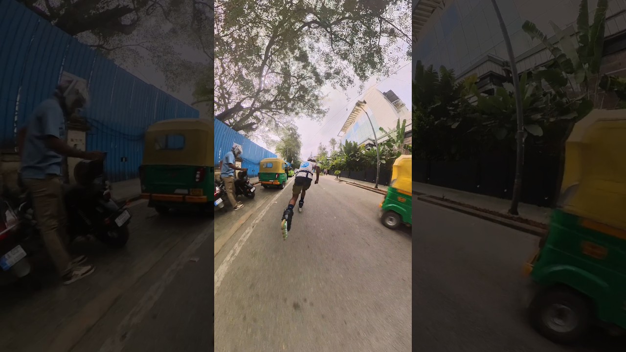Saying naahh to potholes in bangalore ✨#urbanskating