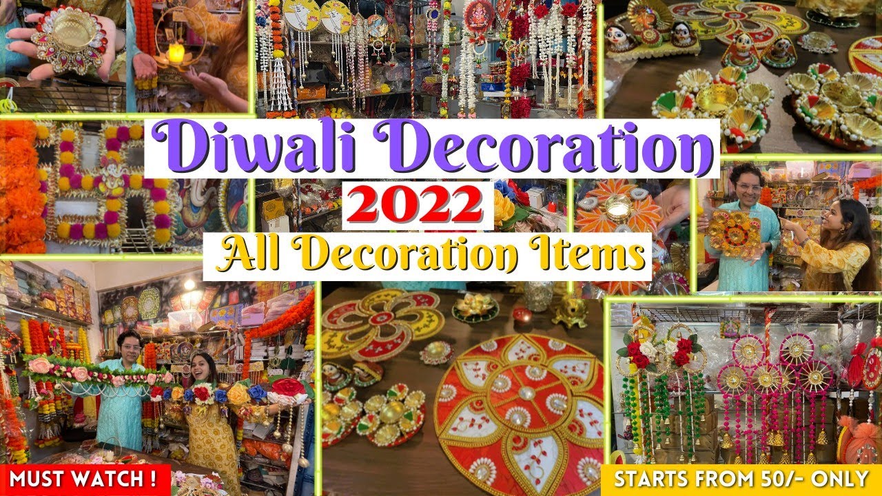 Diwali Decoration items Market | Diwali Toran, Diya, Diwali Rangoli | Diwali Decoration Ideas 2022