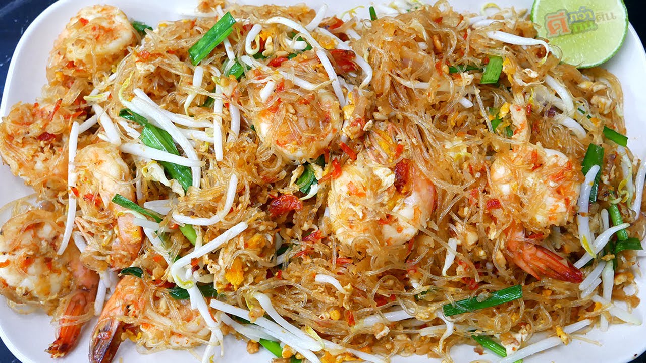 ผัดไทยวุ้นเส้นกุ้งสด น้ำซอสสูตรบ้านๆ หอมมาก อร่อยติดใจกันทุกคน เส้นไม่เละไม่กอด ใครผัดก็อร่อย