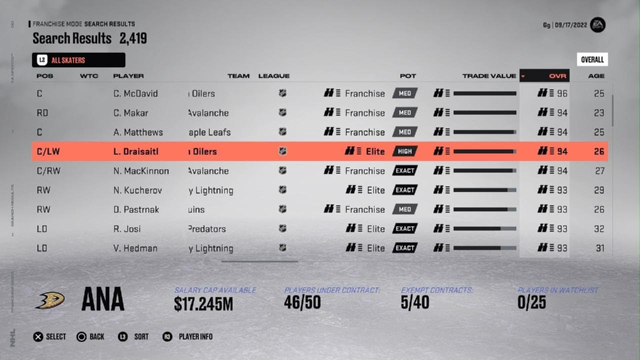 NHL 23 franchise mode challenge