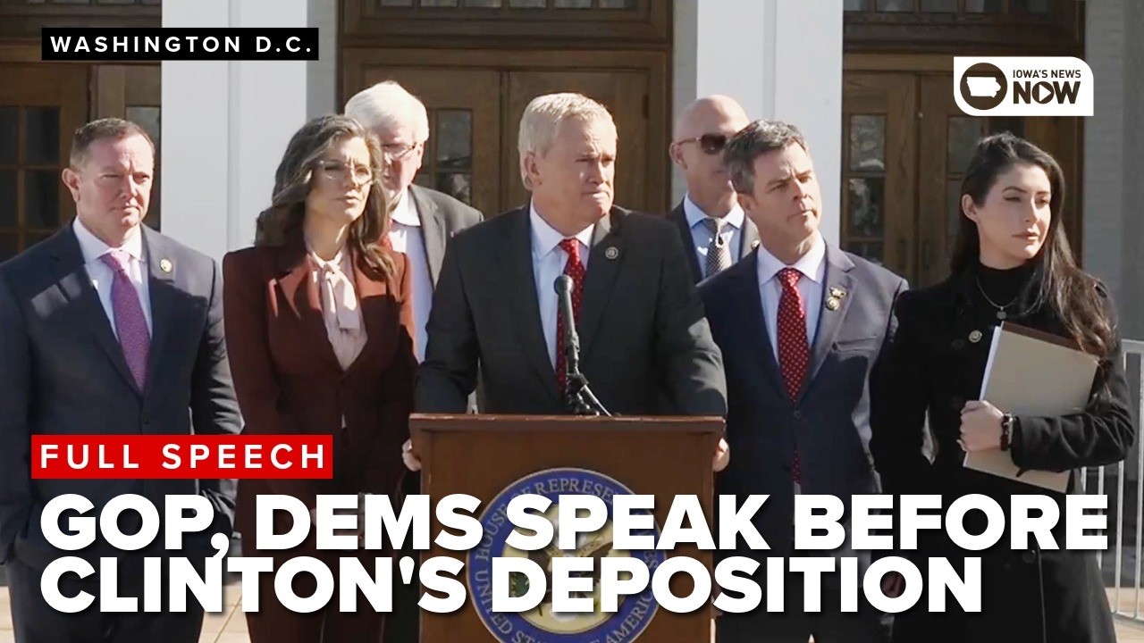 Oversight Republicans and Democrats speak ahead of deposing former President Bill Clinton on Epstein