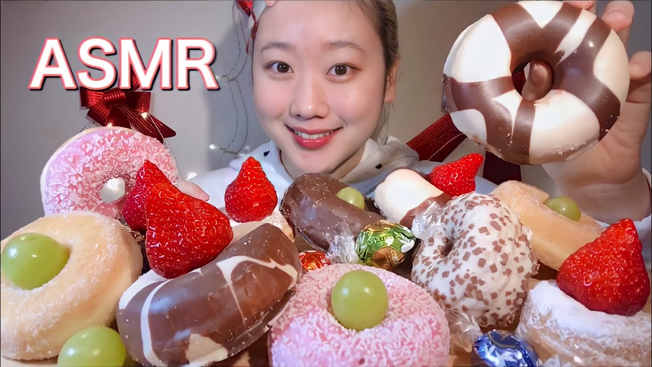 ASMR コストコのドーナツ DONUTS 도넛【咀嚼音/Mukbang/Eating Sounds】