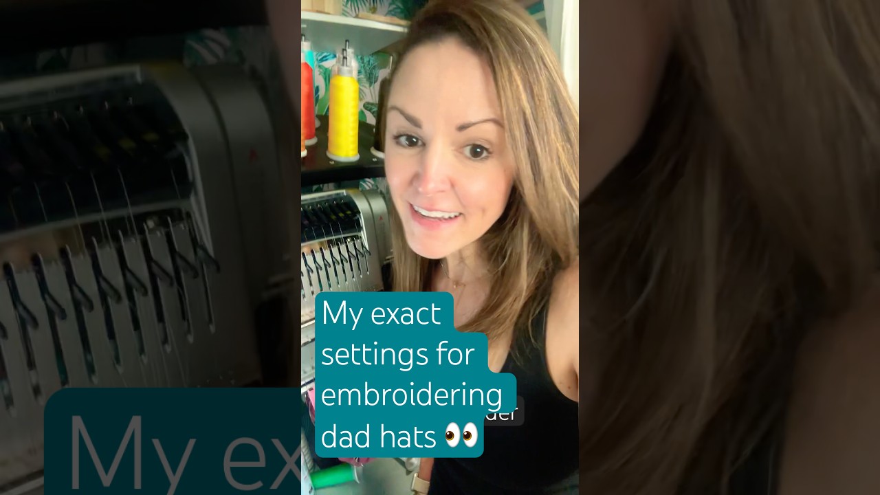How I Embroider Dad Hats FAST with the Melco Summit 💥 Embroidery Business Tips @MelcoEmbroidery