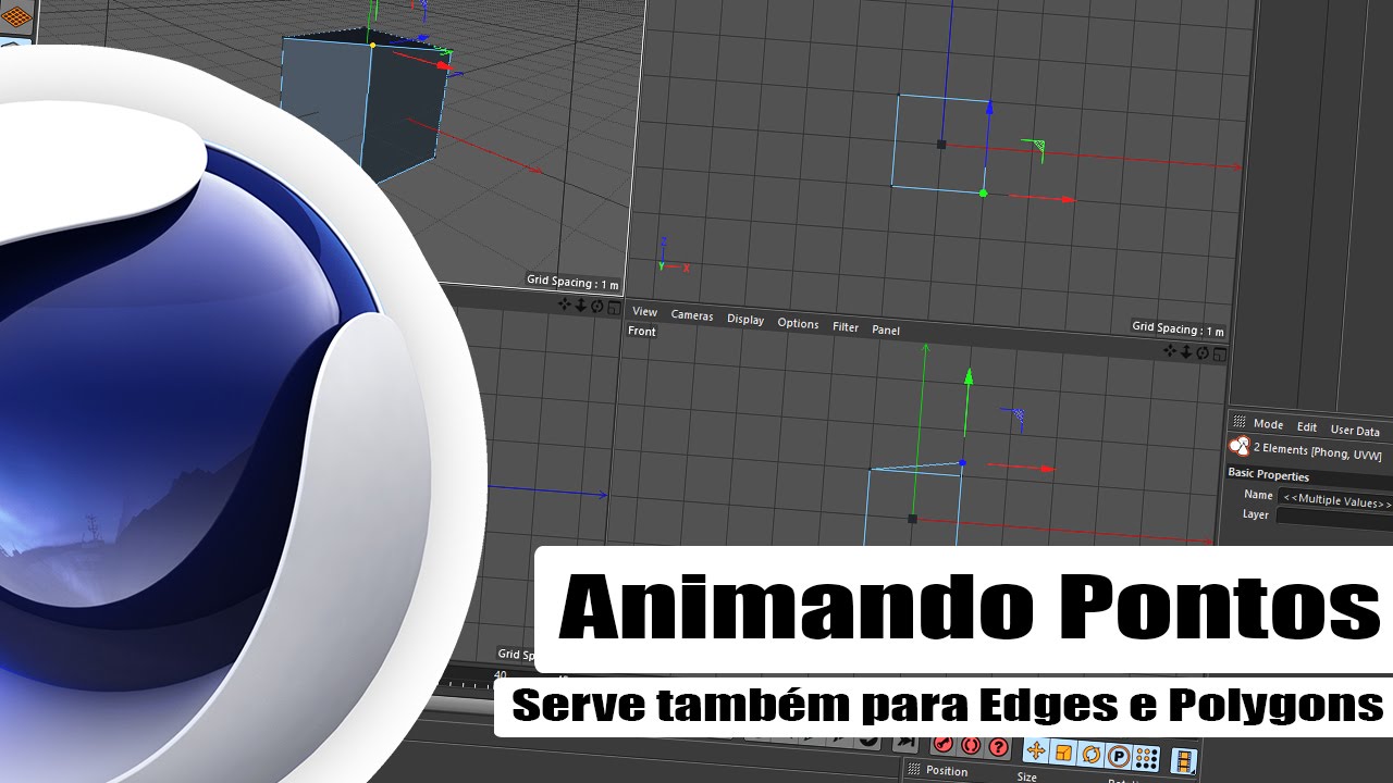 Animando Pontos, Edges e Pollygons -  Tutorial cinema 4D / Português - F.P