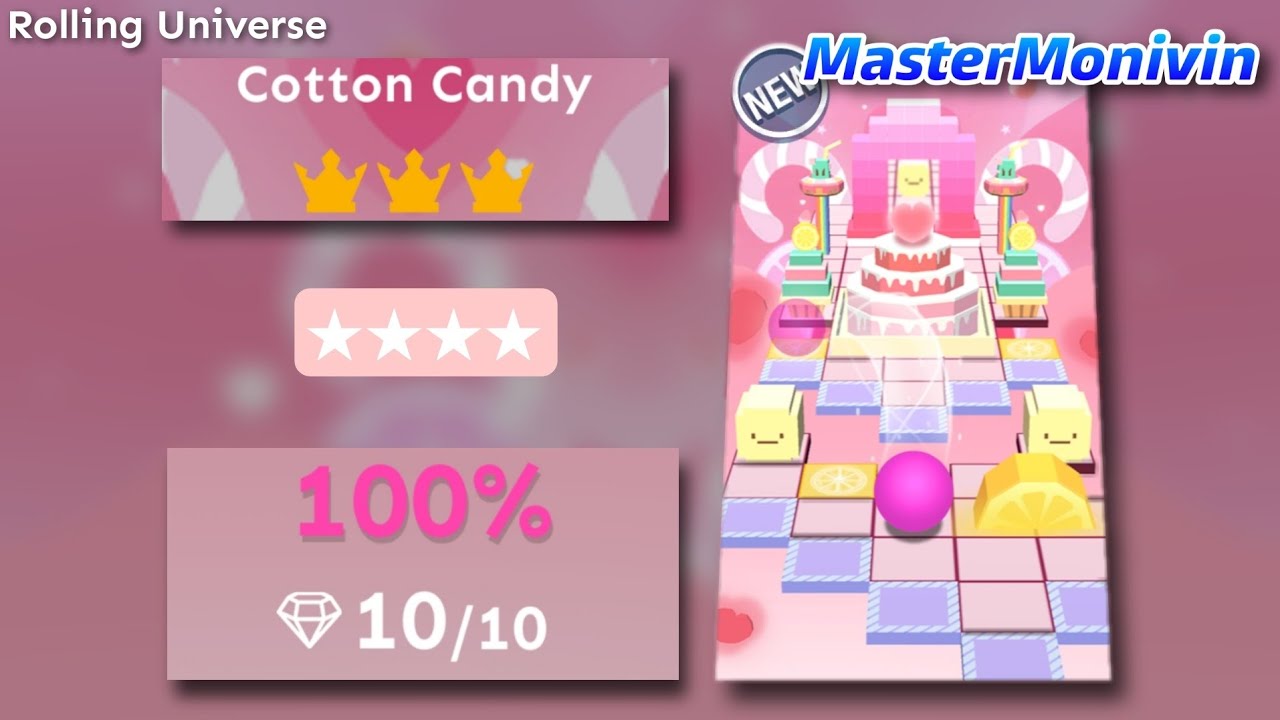 「Rolling Universe」Cotton Candy ★★★★ | Rolling Sky Edit | MasterMonivin