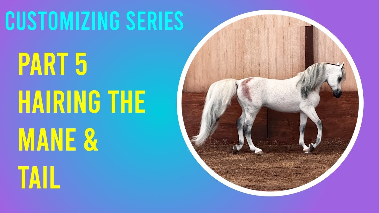 How to Hair a Model Horse With Mohair Mane And Tail - Customizing Part 5