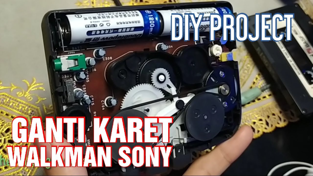 CARA GANTI KARET WALKMAN SONY - BELT REPLACEMENT SONY WALKMAN - DIY PROJECT